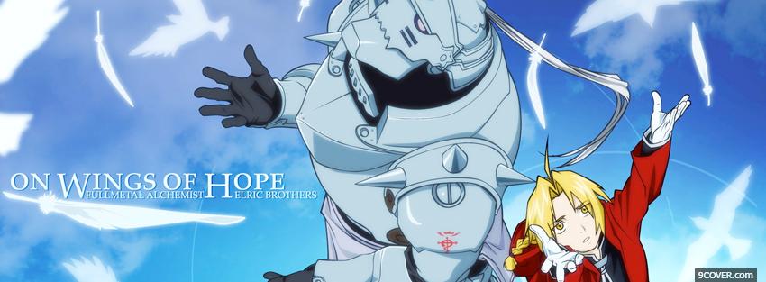 Photo manga on wings of hope Facebook Cover for Free