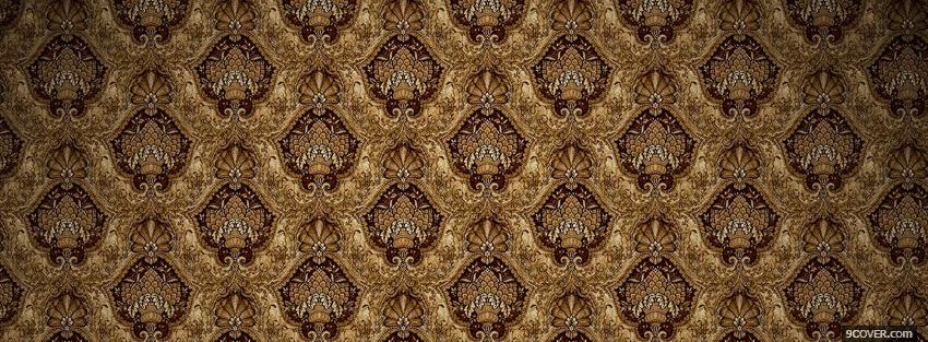 Photo gold floral abstract Facebook Cover for Free