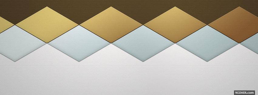 Photo white teal brown diamonds Facebook Cover for Free