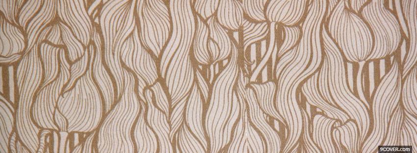 Photo absract brown floral lines Facebook Cover for Free