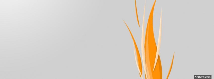 Photo orange abstract flames Facebook Cover for Free