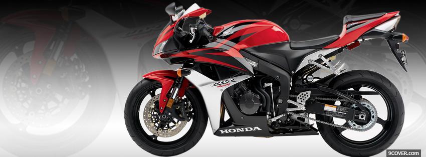Photo red side honda moto Facebook Cover for Free