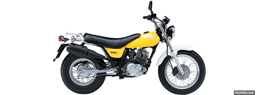 Photo suzuki motorcycle yellow Facebook Cover for Free