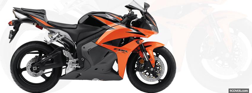 Photo honda orange moto Facebook Cover for Free
