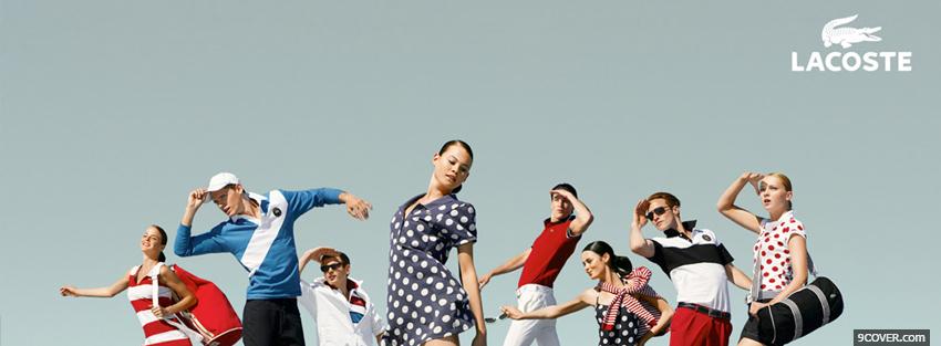 Photo fashion models wearing lacoste collection Facebook Cover for Free