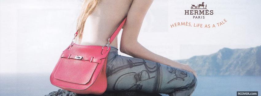 Photo pink hermes life is a tale Facebook Cover for Free