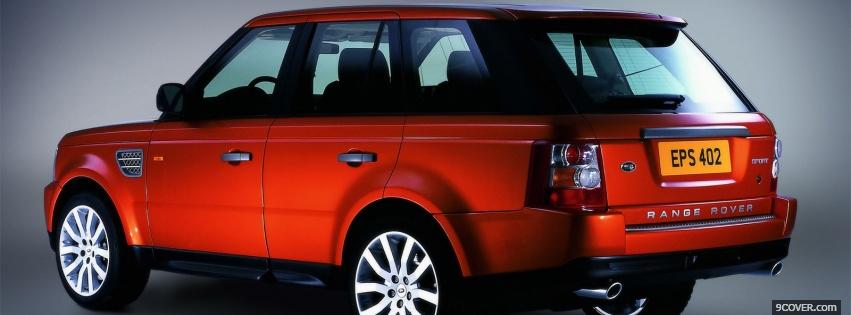 Photo red range rover sports car Facebook Cover for Free