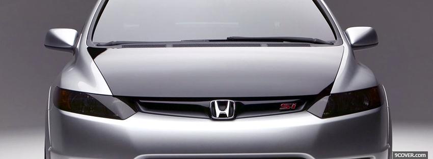 Photo honda civic front view Facebook Cover for Free