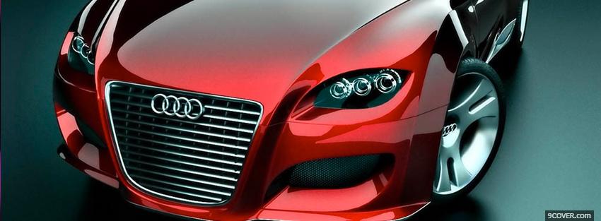Photo red audi close up Facebook Cover for Free