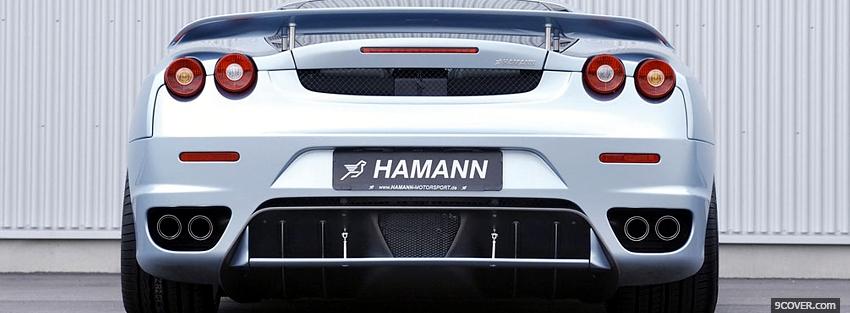 Photo back of f430 hamann car Facebook Cover for Free