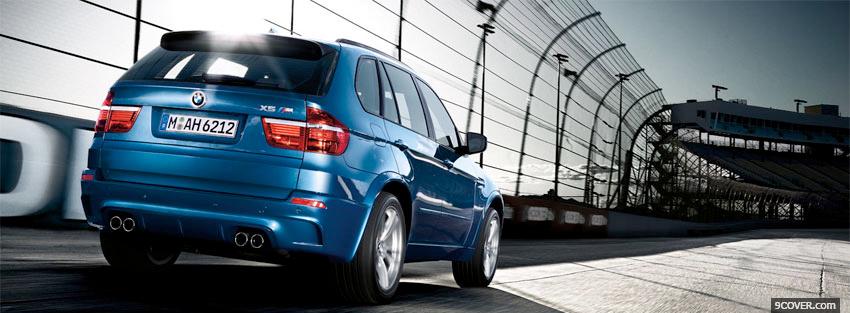 Photo blue bmw x5 m Facebook Cover for Free