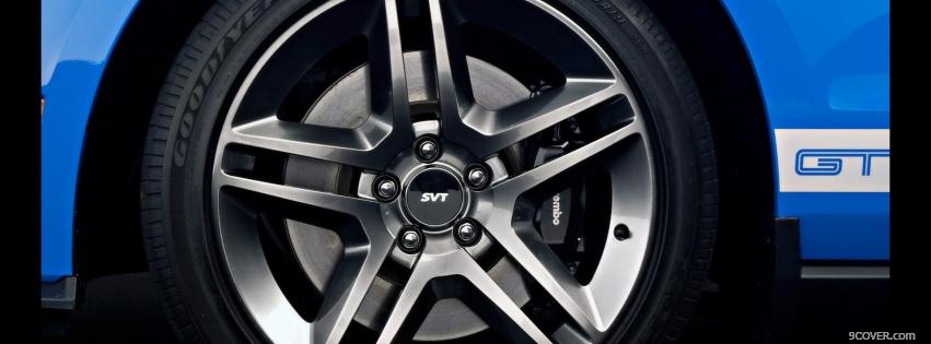 Photo ford mustang shelby wheel Facebook Cover for Free