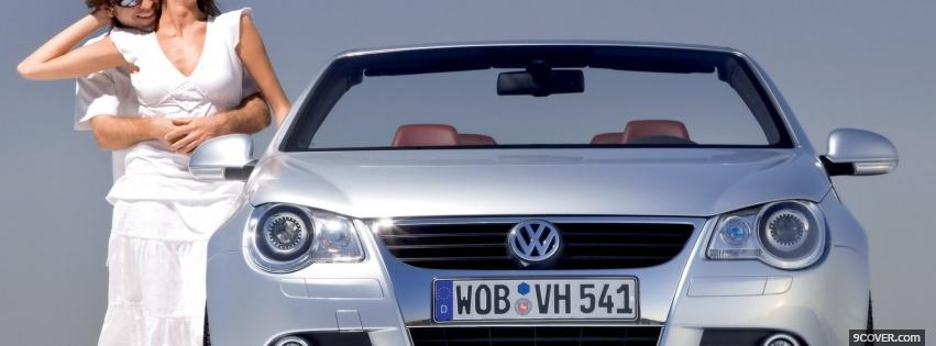Photo volkswagen and couple Facebook Cover for Free
