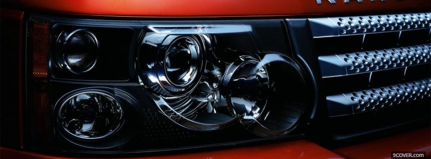 Photo range rover lights close up Facebook Cover for Free