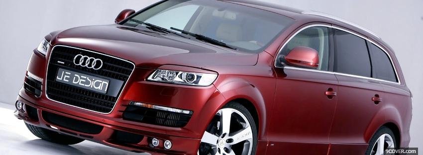 Photo red audi q7 car Facebook Cover for Free