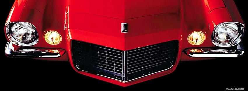 Photo red chevrolet camaro 1970 Facebook Cover for Free