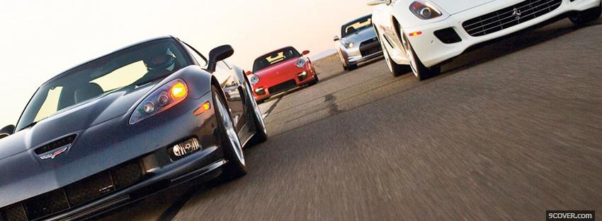 Photo zr1 and gtr cars Facebook Cover for Free