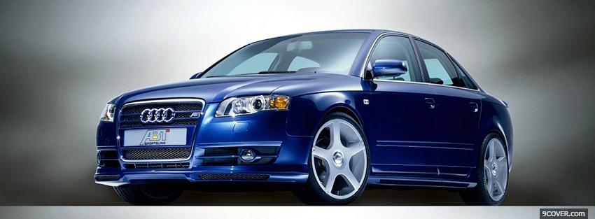 Photo blue audi as4 car Facebook Cover for Free