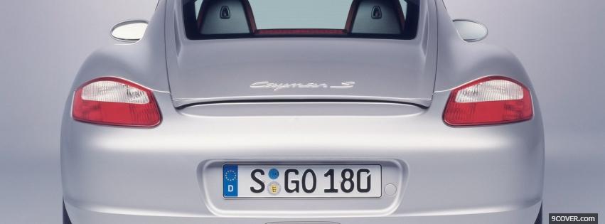 Photo porsche cayman back view Facebook Cover for Free