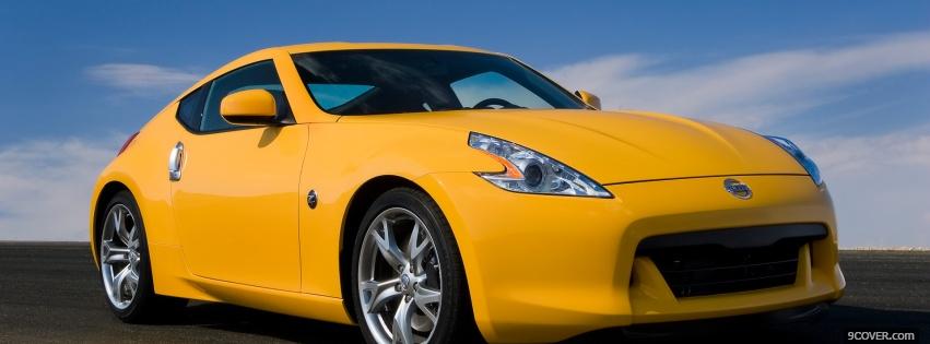 Photo nissan yellow 370 z Facebook Cover for Free