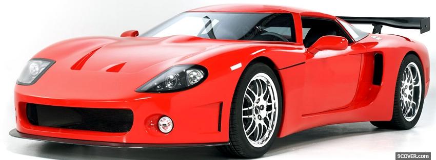 Photo red factory five racing car Facebook Cover for Free