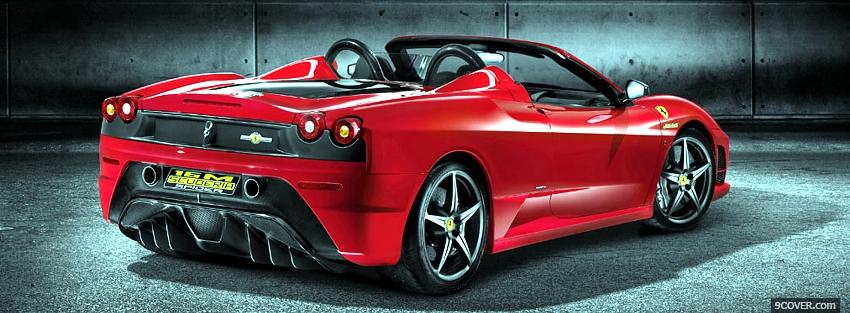 Photo side and back view of ferrari Facebook Cover for Free