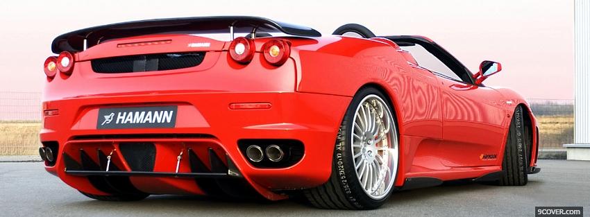 Photo back of ferrari f430 spider Facebook Cover for Free