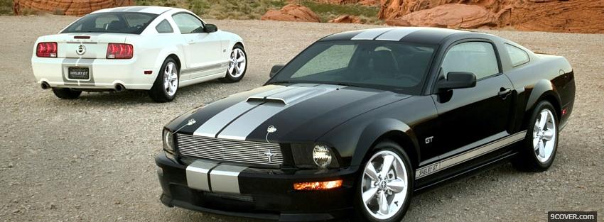 Photo two shelby mustang cars Facebook Cover for Free