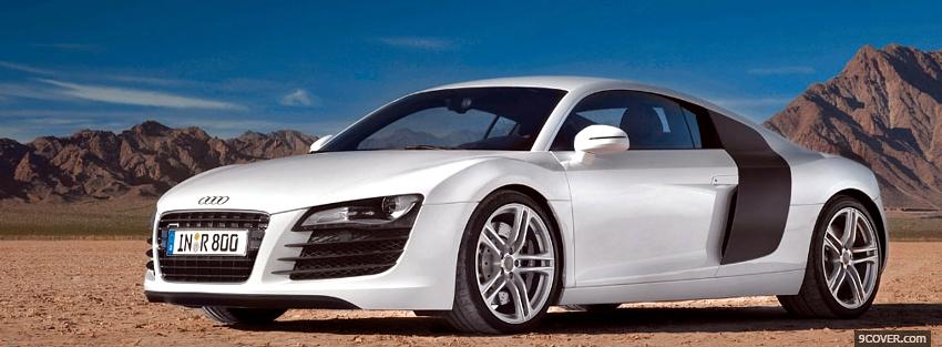 Photo audi r8 and mountains Facebook Cover for Free