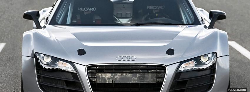 Photo silver audi r8 gt3 Facebook Cover for Free