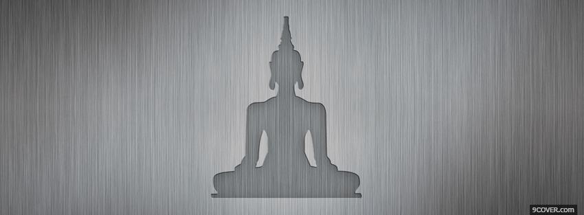 Photo religions grey drawed buddha Facebook Cover for Free