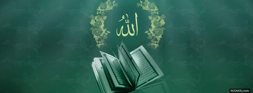Photo religions the holy quran open Facebook Cover for Free