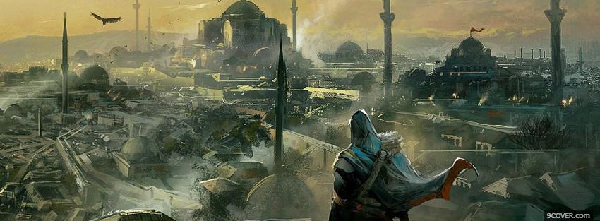Photo assasins creed destroyed city Facebook Cover for Free