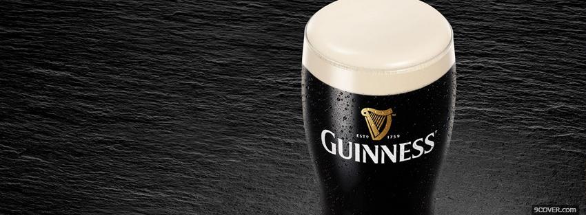 Photo guinness beer in a glass Facebook Cover for Free