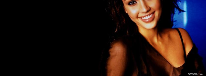 Photo female actress jessica alba Facebook Cover for Free