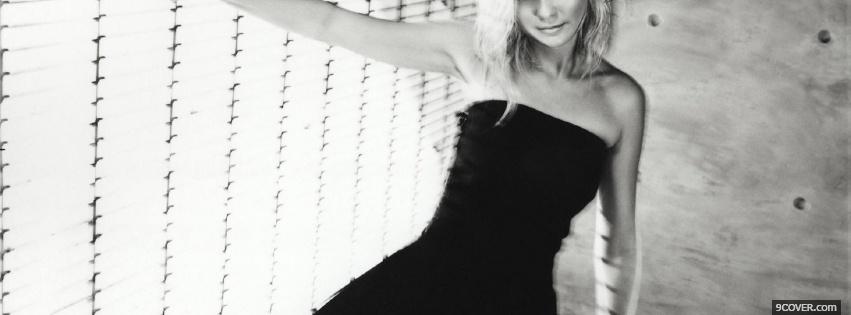 Photo blakc dress and kirsten dunst Facebook Cover for Free