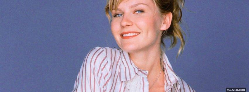 Photo wearing striped shirt kirsten dunst Facebook Cover for Free