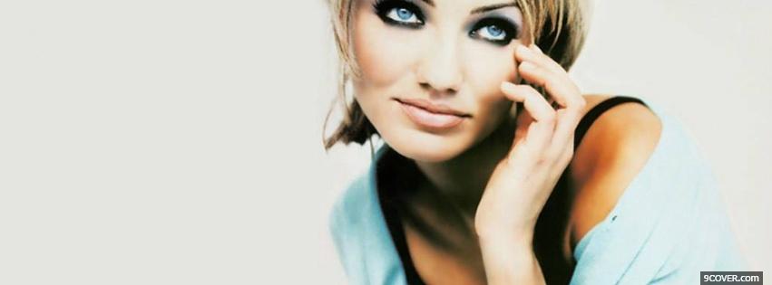 Photo celebrity cameron diaz with makeup Facebook Cover for Free