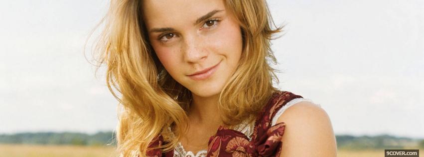 Photo celebrity emma watson with wavy hair Facebook Cover for Free