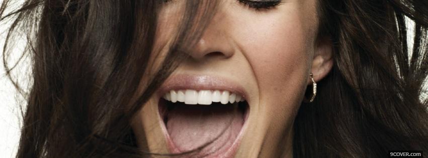 Photo screaming megan fox Facebook Cover for Free