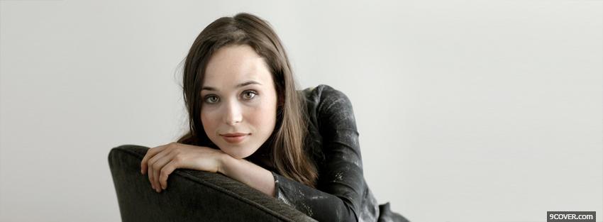 Photo celebrity ellen page sitting Facebook Cover for Free