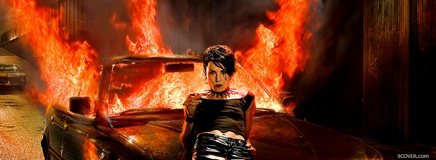 Photo celebrity girl who played with fire Facebook Cover for Free