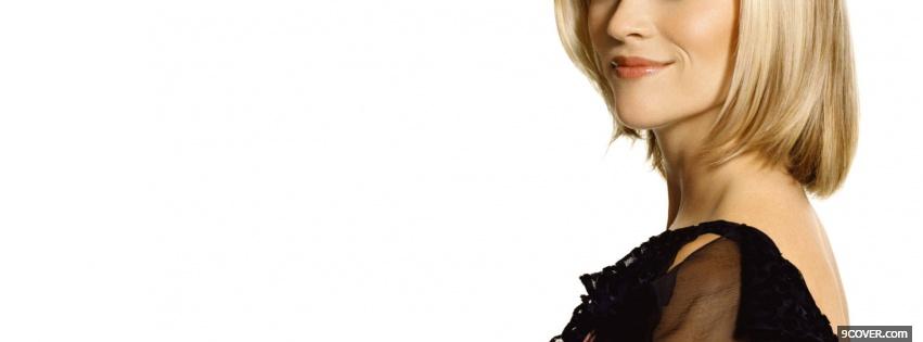 Photo reese witherspoon with a smirk Facebook Cover for Free