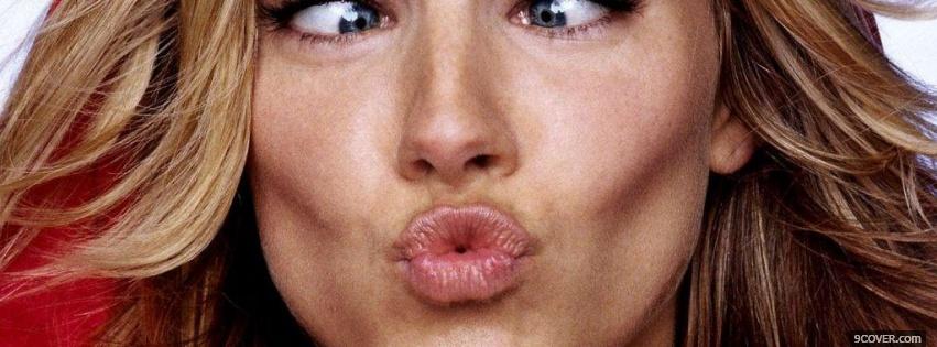 Photo funny face of sienna miller Facebook Cover for Free