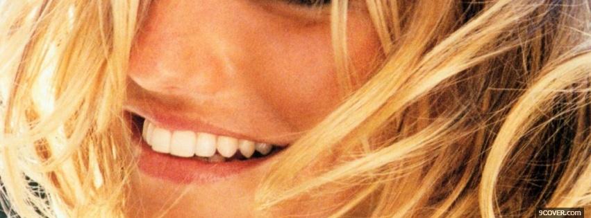Photo white smile of cameron diaz Facebook Cover for Free