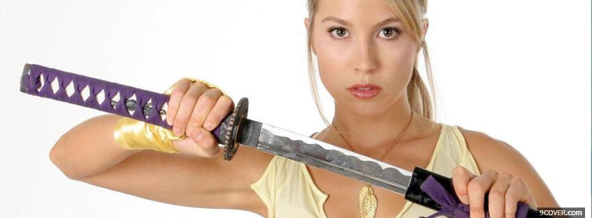 Photo celebrity sarah carter dangerous sword Facebook Cover for Free