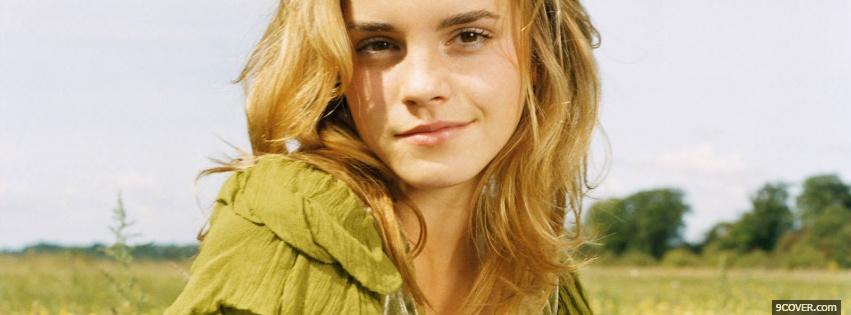 Photo celebrity emma watson close up Facebook Cover for Free
