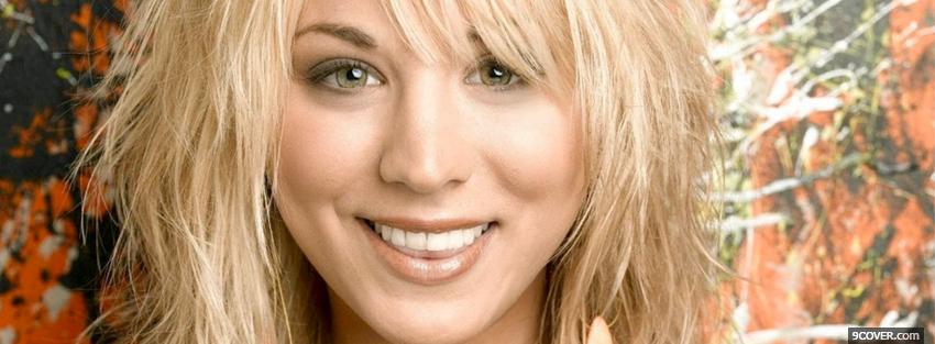 Photo celebrity kaley cuoco smiling Facebook Cover for Free