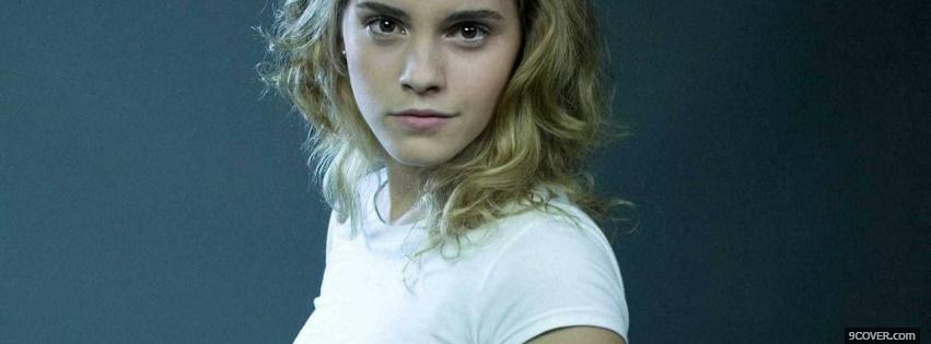 Photo emma watson with blond hair Facebook Cover for Free