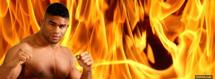 Photo fire flames ufc fighter Facebook Cover for Free